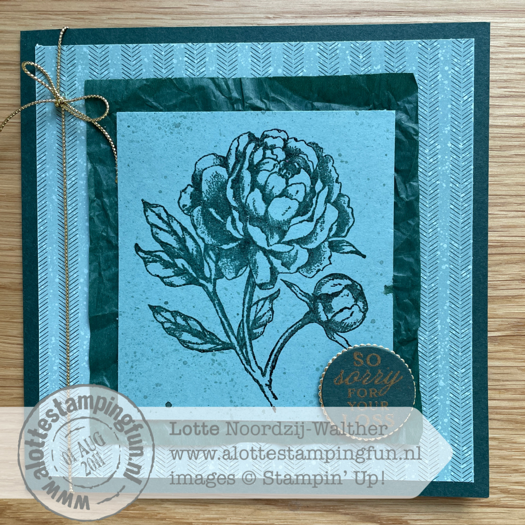 Prized Peony Condoleance Kaart – Feel Good Stampin’ Bloghop