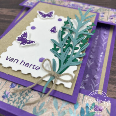 Perennial Lavender Fun Fold kaart – Creativity Abounds Blog Hop